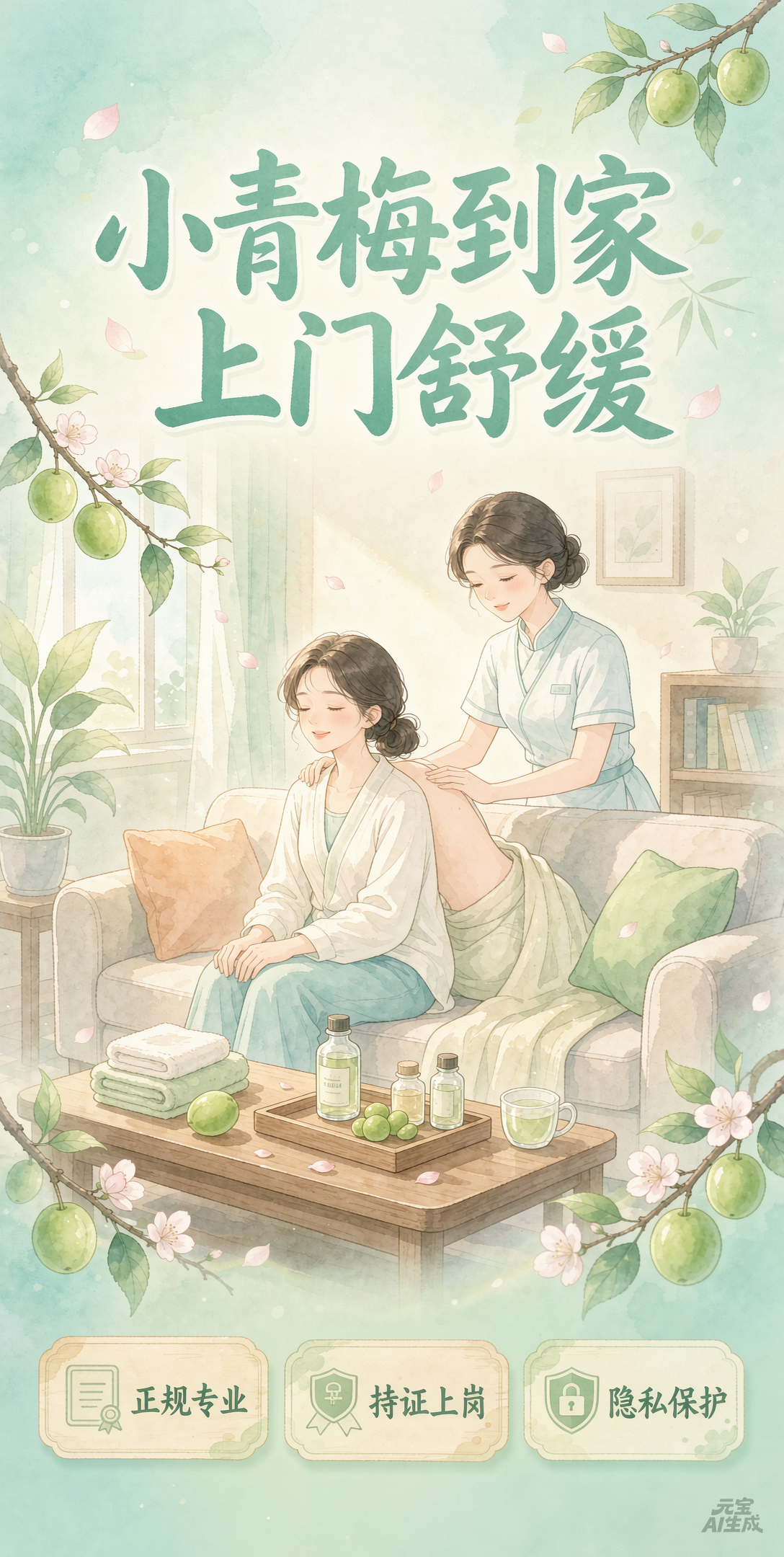 小青梅到家上门按摩服务展示